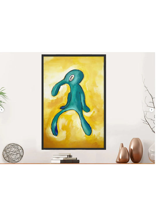 Hand Painted Modern Prismatic Stylized Artistic Representation of Bold and Brash Print